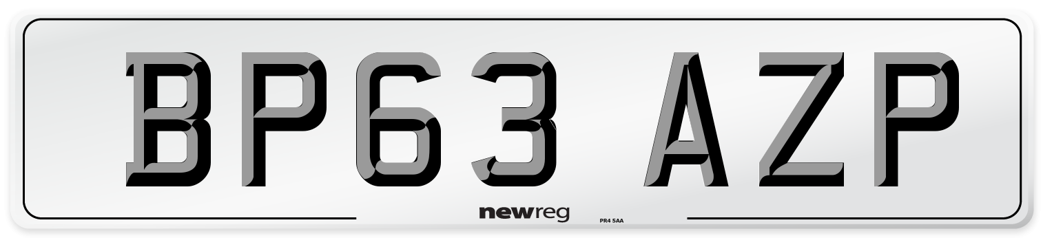 BP63 AZP Number Plate from New Reg
